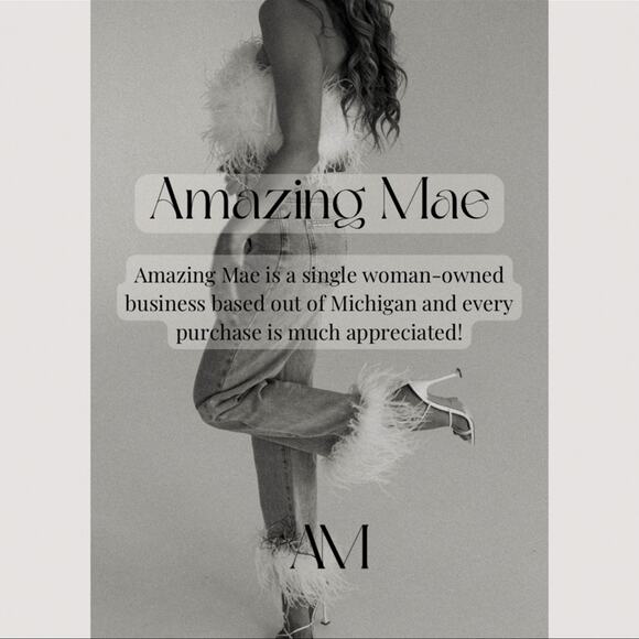 AMAZING MAE Feather Cuff Blazer - Picture 8 of 9